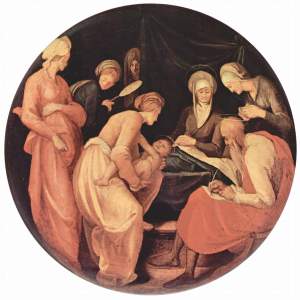 The Birth of John the Baptist by Jacopo Pontormo. 1526. Public Domain.