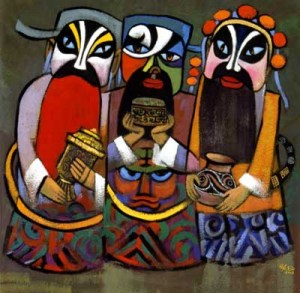 Adoration of the Magi, by Chinese Artist He Qi.  