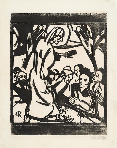 Christian Rohlfs, The Sermon on the Mount, 1916.  Public Domain.  