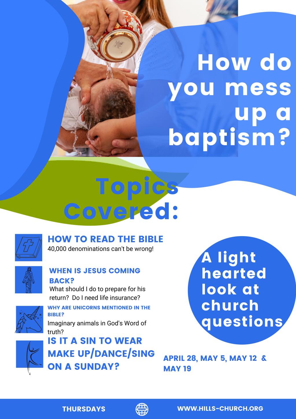 Tomorrow Night–Thursday, April 28 at 7 p.m.  