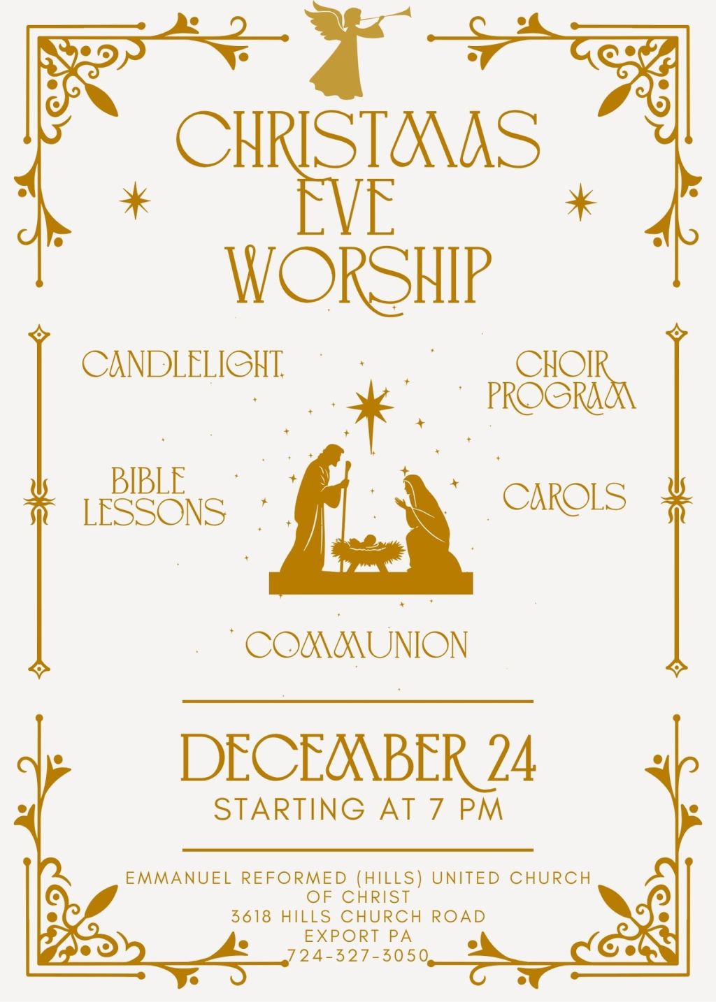 Christmas Eve Worship in&nbsp;Export